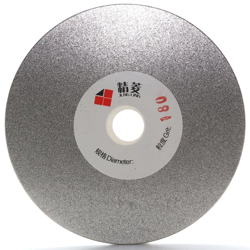 Jingling 4" inch 100mm Diamond Flat Lap Disc Coated Grinding Disk Grit 180 Medium - Image 1